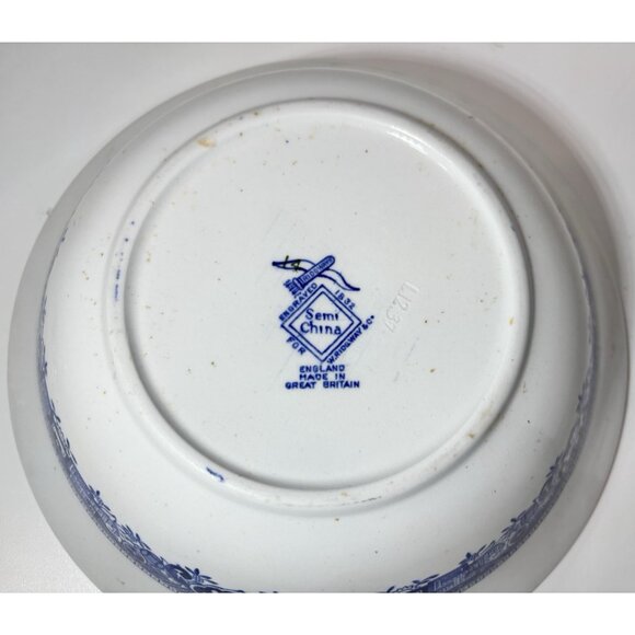 Ridgway & Co Semi China Blue Willow Bowl 1937 8.5" - Picture 5 of 7